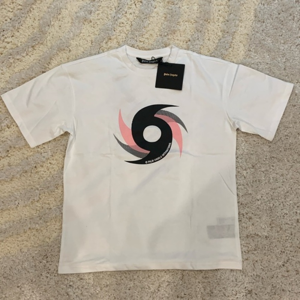 Palm Angels International Yin & Yang White T-Shirt Mens Size Large